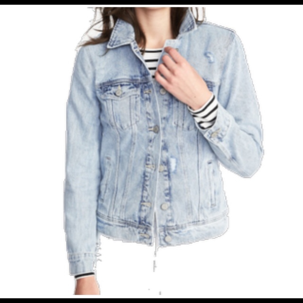 Old Navy Light Wash Denim Jacket- Petite